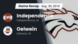 Recap: Independence  vs. Oelwein  2019