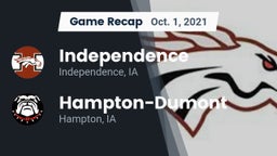 Recap: Independence  vs. Hampton-Dumont  2021