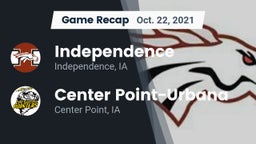 Recap: Independence  vs. Center Point-Urbana  2021