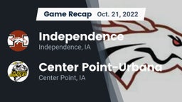 Recap: Independence  vs. Center Point-Urbana  2022