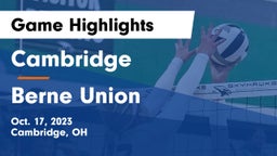 Cambridge  vs Berne Union  Game Highlights - Oct. 17, 2023