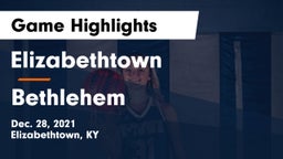 Elizabethtown  vs Bethlehem  Game Highlights - Dec. 28, 2021