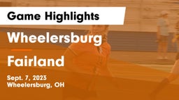 Wheelersburg  vs Fairland  Game Highlights - Sept. 7, 2023