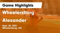 Wheelersburg  vs Alexander  Game Highlights - Sept. 30, 2023