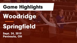 Woodridge  vs Springfield  Game Highlights - Sept. 24, 2019