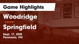Woodridge  vs Springfield  Game Highlights - Sept. 17, 2020