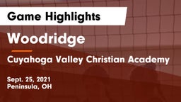 Woodridge  vs Cuyahoga Valley Christian Academy  Game Highlights - Sept. 25, 2021