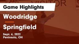 Woodridge  vs Springfield  Game Highlights - Sept. 6, 2022