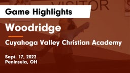 Woodridge  vs Cuyahoga Valley Christian Academy  Game Highlights - Sept. 17, 2022