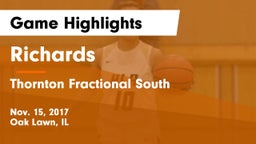 Richards  vs Thornton Fractional South  Game Highlights - Nov. 15, 2017