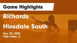 Richards  vs Hinsdale South  Game Highlights - Jan. 23, 2020