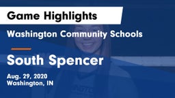 Washington Community Schools vs South Spencer  Game Highlights - Aug. 29, 2020
