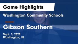 Washington Community Schools vs Gibson Southern  Game Highlights - Sept. 3, 2020