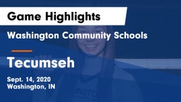 Washington Community Schools vs Tecumseh Game Highlights - Sept. 14, 2020