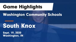 Washington Community Schools vs South Knox  Game Highlights - Sept. 19, 2020