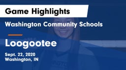 Washington Community Schools vs Loogootee  Game Highlights - Sept. 22, 2020