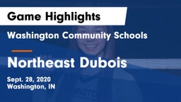 Washington Community Schools vs Northeast Dubois  Game Highlights - Sept. 28, 2020