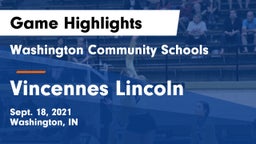 Washington Community Schools vs Vincennes Lincoln  Game Highlights - Sept. 18, 2021