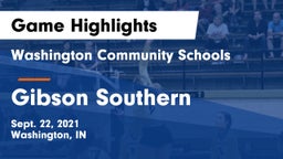 Washington Community Schools vs Gibson Southern  Game Highlights - Sept. 22, 2021
