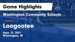 Washington Community Schools vs Loogootee  Game Highlights - Sept. 21, 2021