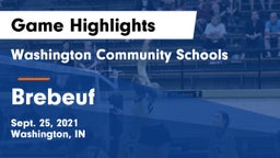 Washington Community Schools vs Brebeuf Game Highlights - Sept. 25, 2021