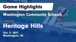 Washington Community Schools vs Heritage Hills Game Highlights - Oct. 9, 2021