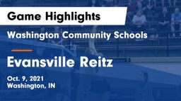 Washington Community Schools vs Evansville Reitz Game Highlights - Oct. 9, 2021