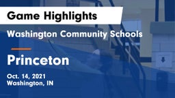 Washington Community Schools vs Princeton Game Highlights - Oct. 14, 2021