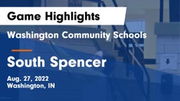 Washington Community Schools vs South Spencer Game Highlights - Aug. 27, 2022