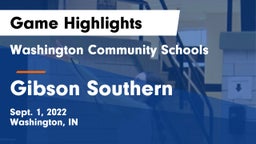 Washington Community Schools vs Gibson Southern  Game Highlights - Sept. 1, 2022
