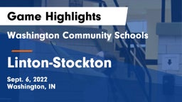 Washington Community Schools vs Linton-Stockton  Game Highlights - Sept. 6, 2022
