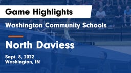 Washington Community Schools vs North Daviess  Game Highlights - Sept. 8, 2022