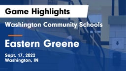 Washington Community Schools vs Eastern Greene  Game Highlights - Sept. 17, 2022