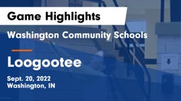 Washington Community Schools vs Loogootee  Game Highlights - Sept. 20, 2022