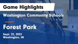 Washington Community Schools vs Forest Park  Game Highlights - Sept. 22, 2022