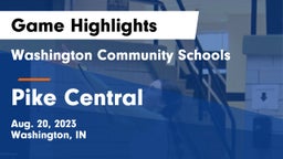 Washington Community Schools vs Pike Central  Game Highlights - Aug. 20, 2023