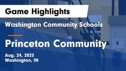Washington Community Schools vs Princeton Community  Game Highlights - Aug. 24, 2023