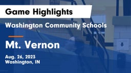 Washington Community Schools vs Mt. Vernon  Game Highlights - Aug. 26, 2023