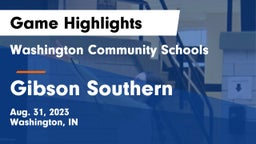 Washington Community Schools vs Gibson Southern  Game Highlights - Aug. 31, 2023