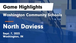 Washington Community Schools vs North Daviess  Game Highlights - Sept. 7, 2023