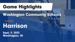 Washington Community Schools vs Harrison Game Highlights - Sept. 9, 2023