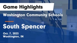 Washington Community Schools vs South Spencer  Game Highlights - Oct. 7, 2023