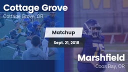 Matchup: Cottage Grove High vs. Marshfield  2018