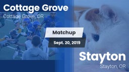 Matchup: Cottage Grove High vs. Stayton  2019