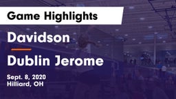 Davidson  vs Dublin Jerome  Game Highlights - Sept. 8, 2020