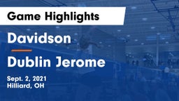 Davidson  vs Dublin Jerome  Game Highlights - Sept. 2, 2021