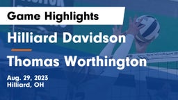 Hilliard Davidson  vs Thomas Worthington  Game Highlights - Aug. 29, 2023