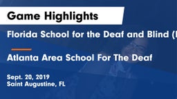 Florida School for the Deaf and Blind (FSDB) vs Atlanta Area School For The Deaf Game Highlights - Sept. 20, 2019