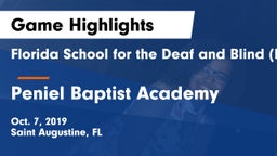 Florida School for the Deaf and Blind (FSDB) vs Peniel Baptist Academy Game Highlights - Oct. 7, 2019