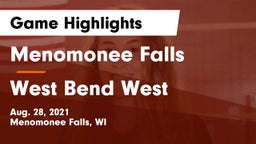 Menomonee Falls  vs West Bend West  Game Highlights - Aug. 28, 2021